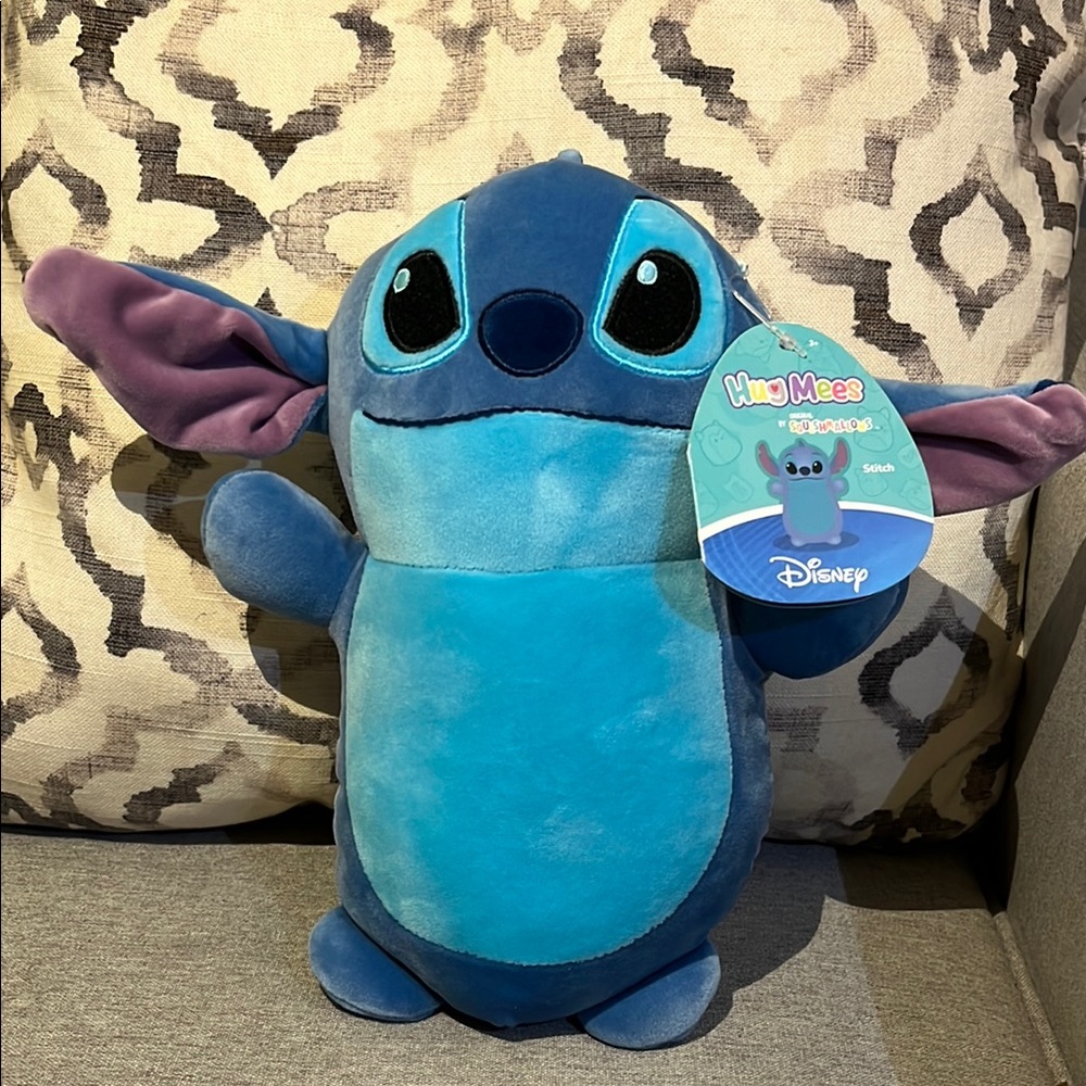 Disney Stitch HugMees Plush with Blue and Purple